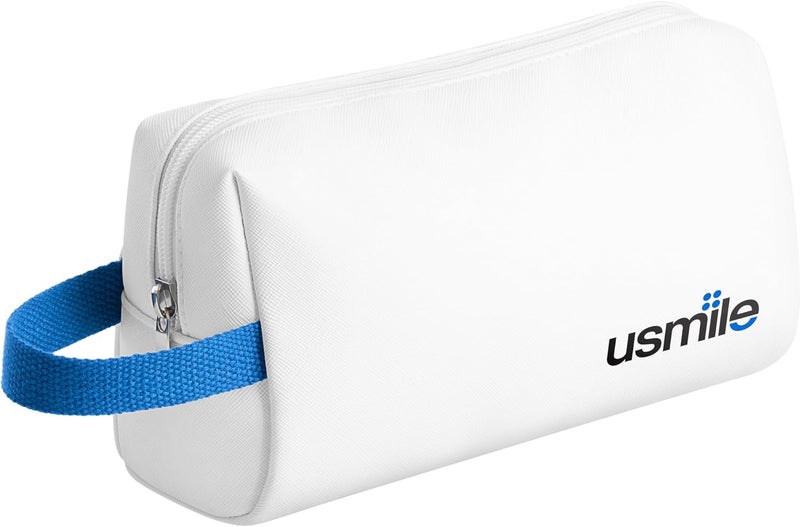 usmile Travel Case for Electric Toothbrush & Water Flosser – Water-Resistant PU Leather Hanging Toiletry Bag, Fits C10, Y10PRO, Y20PRO, Ideal for Travel, Gym & School(White) - Image 5